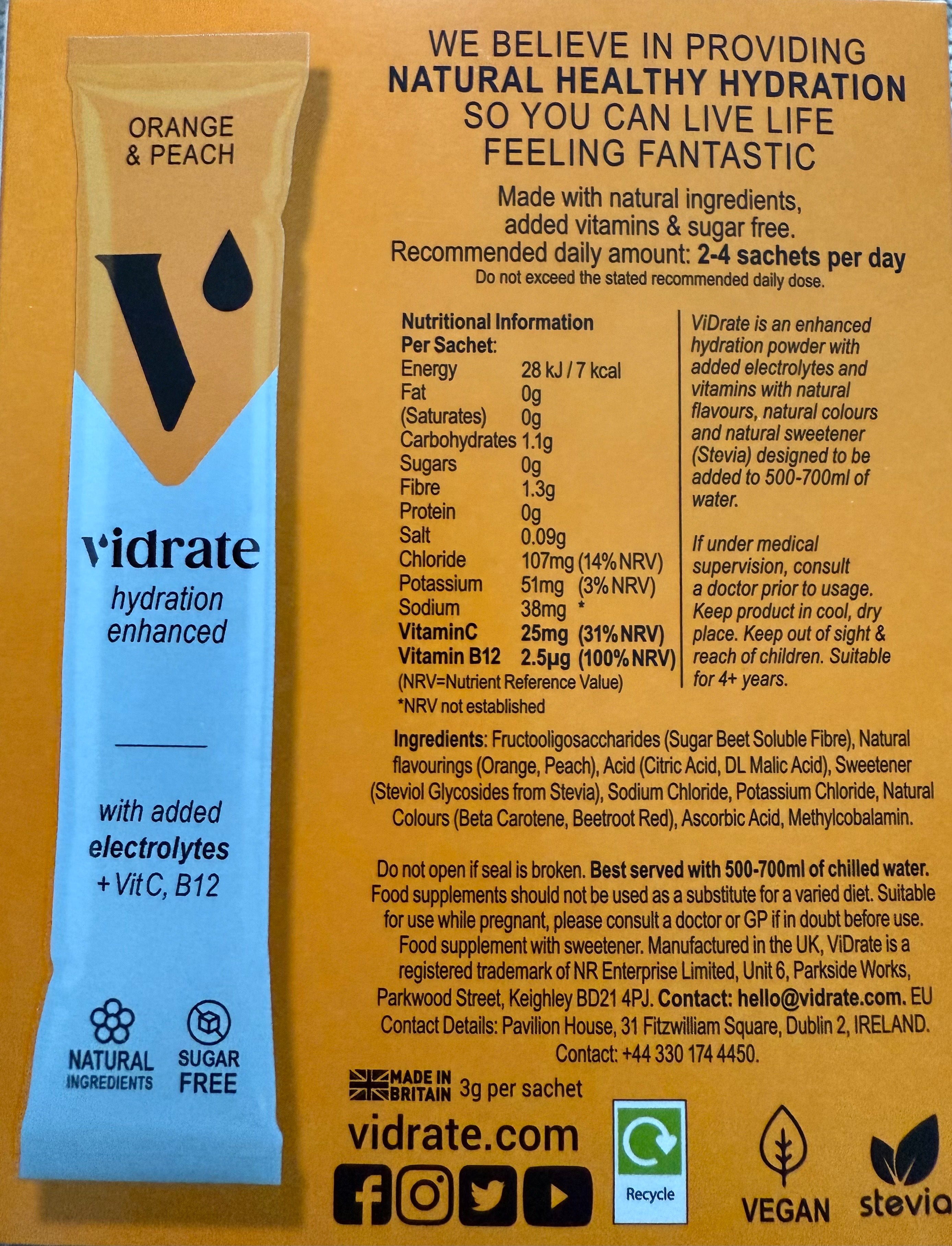 Vidrate 10 Pack - Orange & Peach