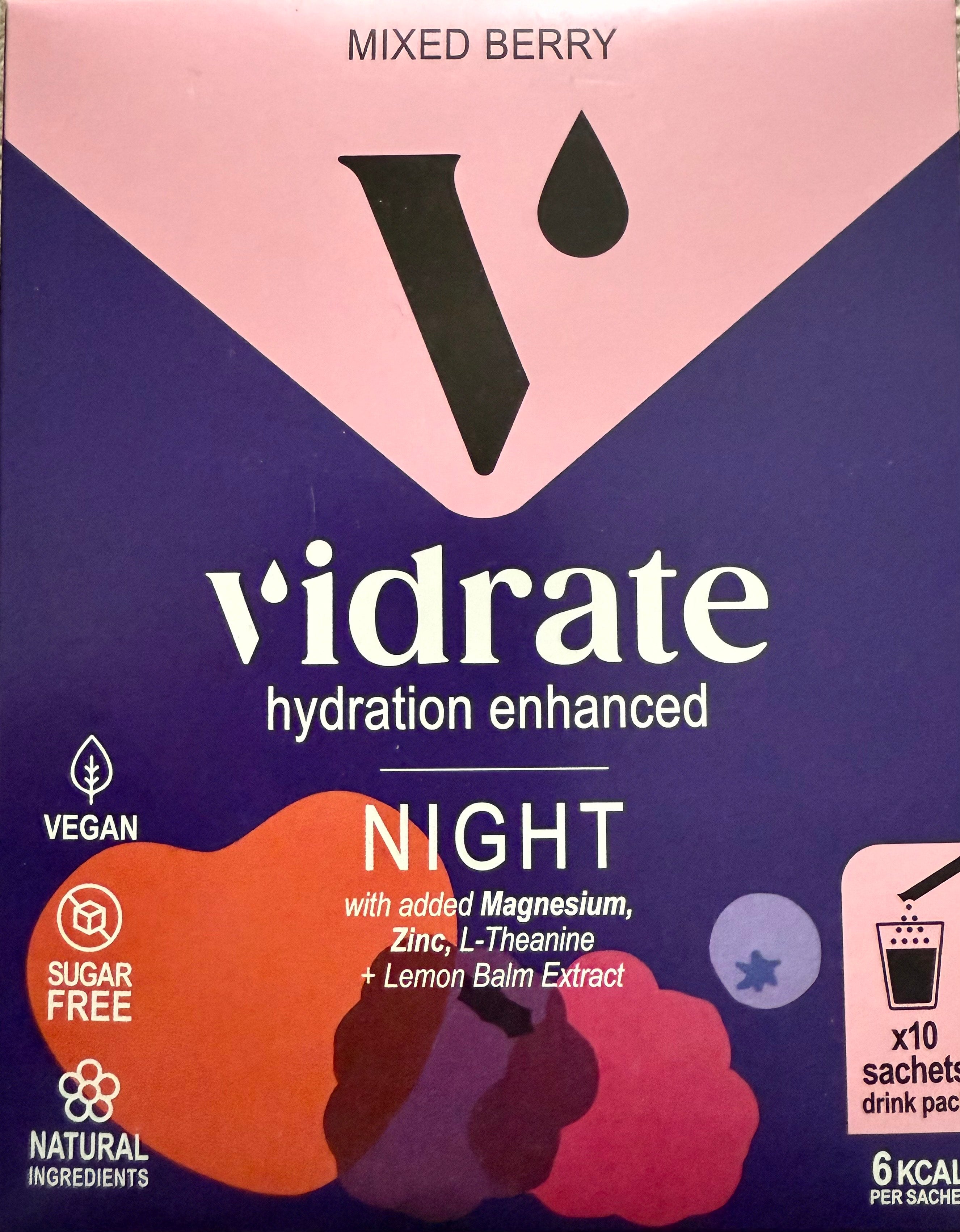 Vidrate 10 Pack - Mixed Berry - Night